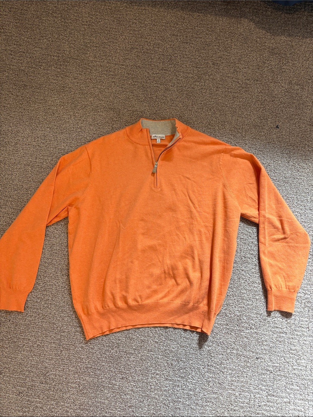 Peter Millar Orange Quarter-Zip Sweater - Men